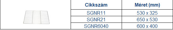 Rozsdamentes GN rácsok